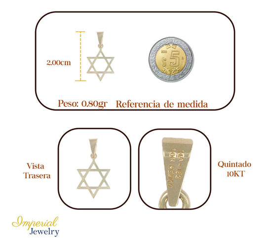 10k Gold Star of David Pendant