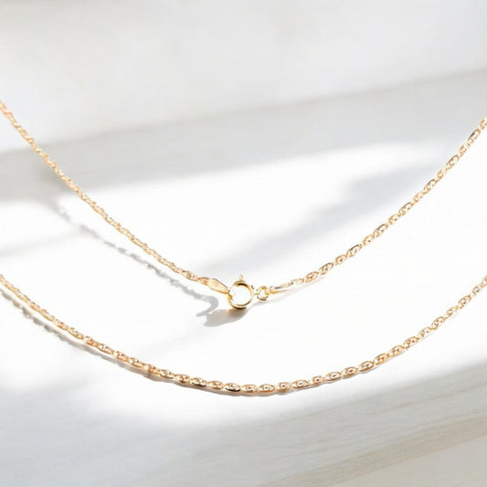 Italian 10k Gold Valentino Chain, Gauge 2.3 Mm, 55cm