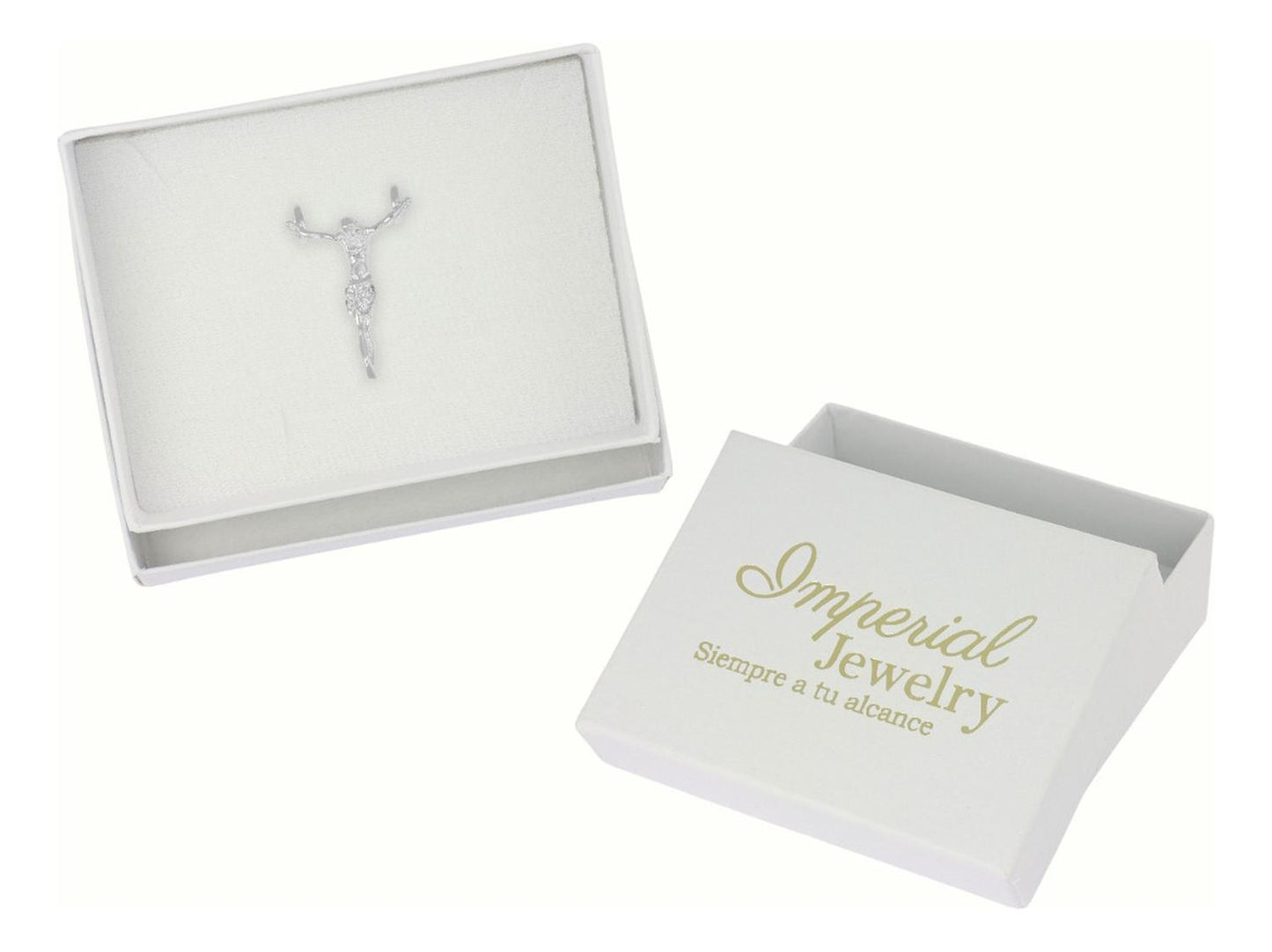 925 Sterling Silver Jesus Pendant with Cubic Zirconia