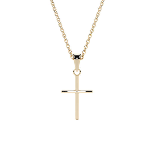 Dije Cruz de Oro 10 y 14 Quilates para Collar - Joyería Católica Ideal para Mujer, Hombre, Niña y Niño