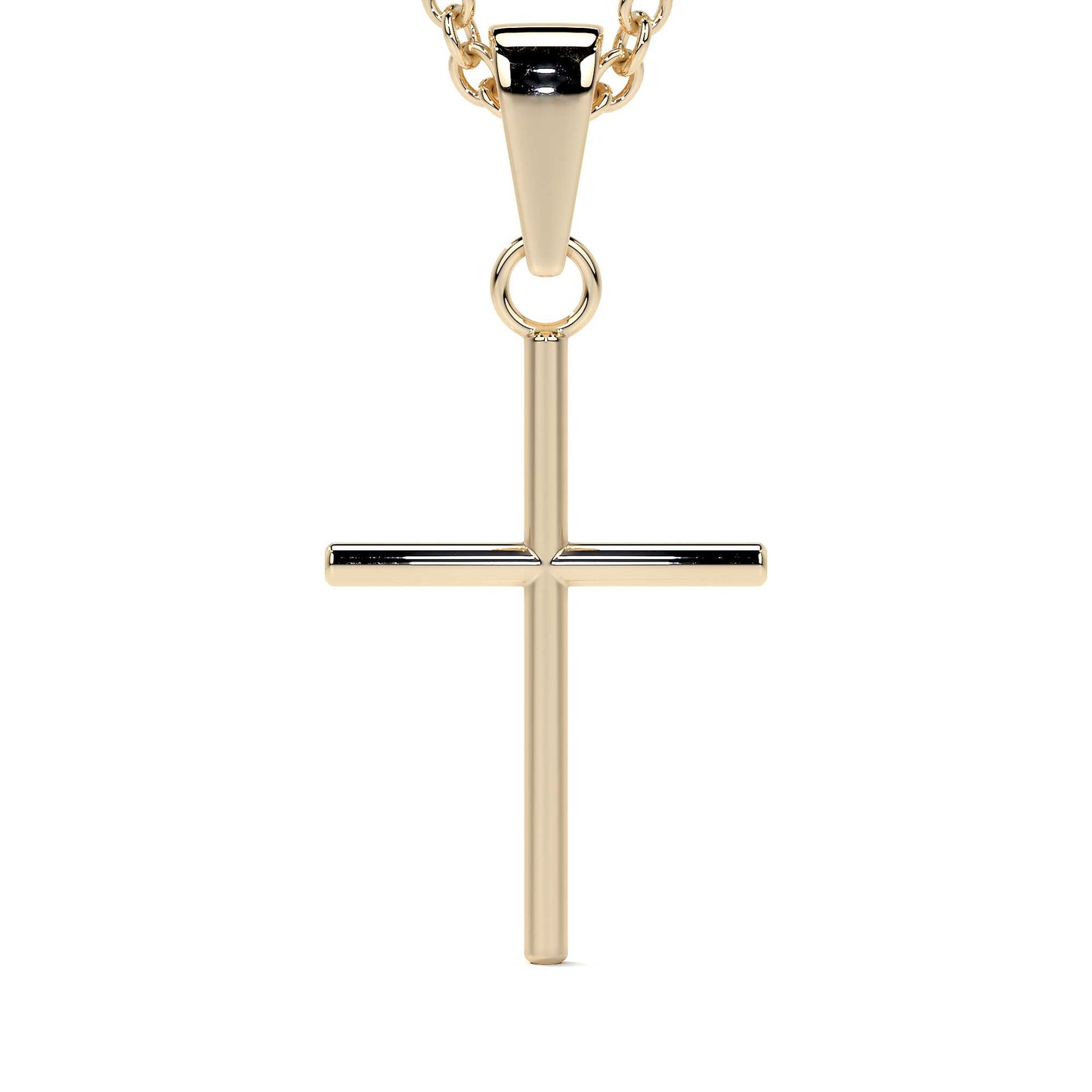 Dije Cruz de Oro 10 y 14 Quilates para Collar - Joyería Católica Ideal para Mujer, Hombre, Niña y Niño