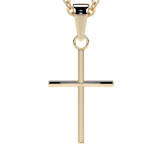 Dije Cruz de Oro 10 y 14 Quilates para Collar - Joyería Católica Ideal para Mujer, Hombre, Niña y Niño