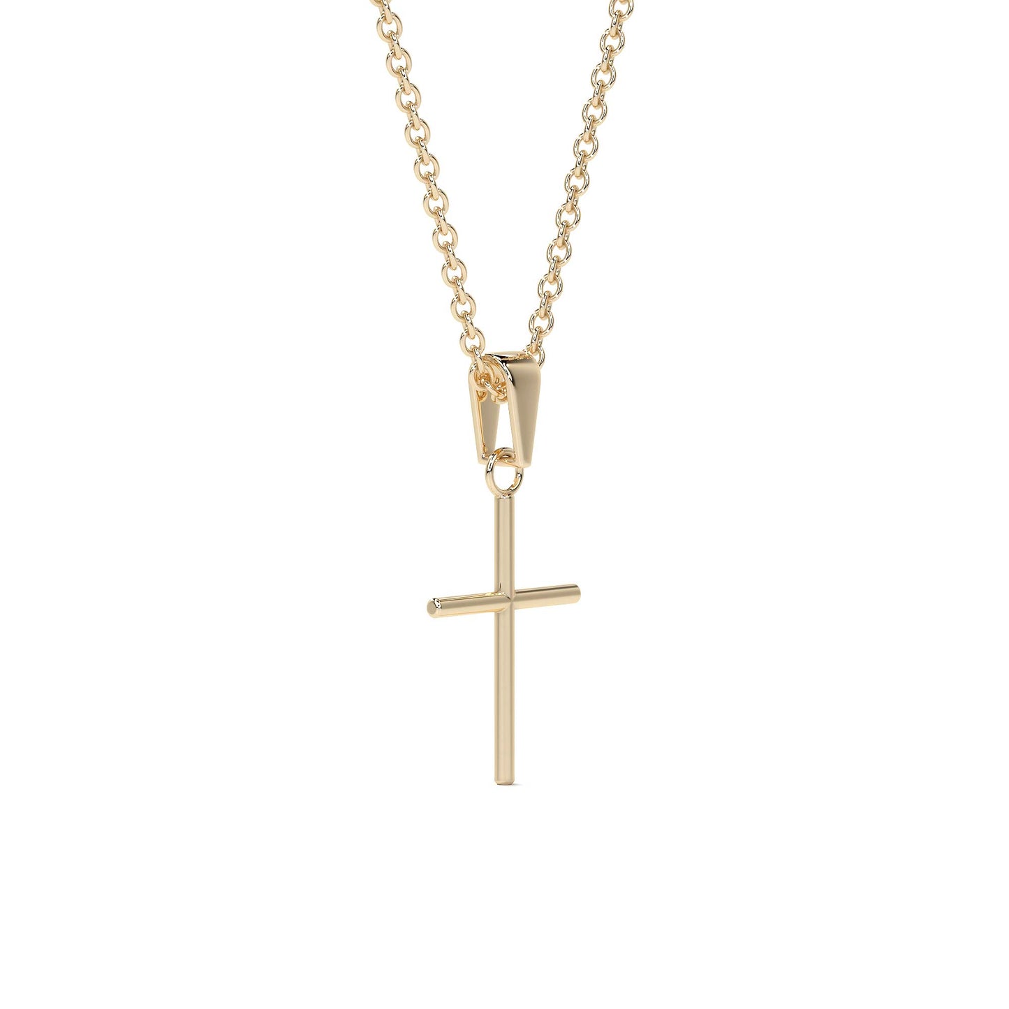 Dije Cruz de Oro 10 y 14 Quilates para Collar - Joyería Católica Ideal para Mujer, Hombre, Niña y Niño