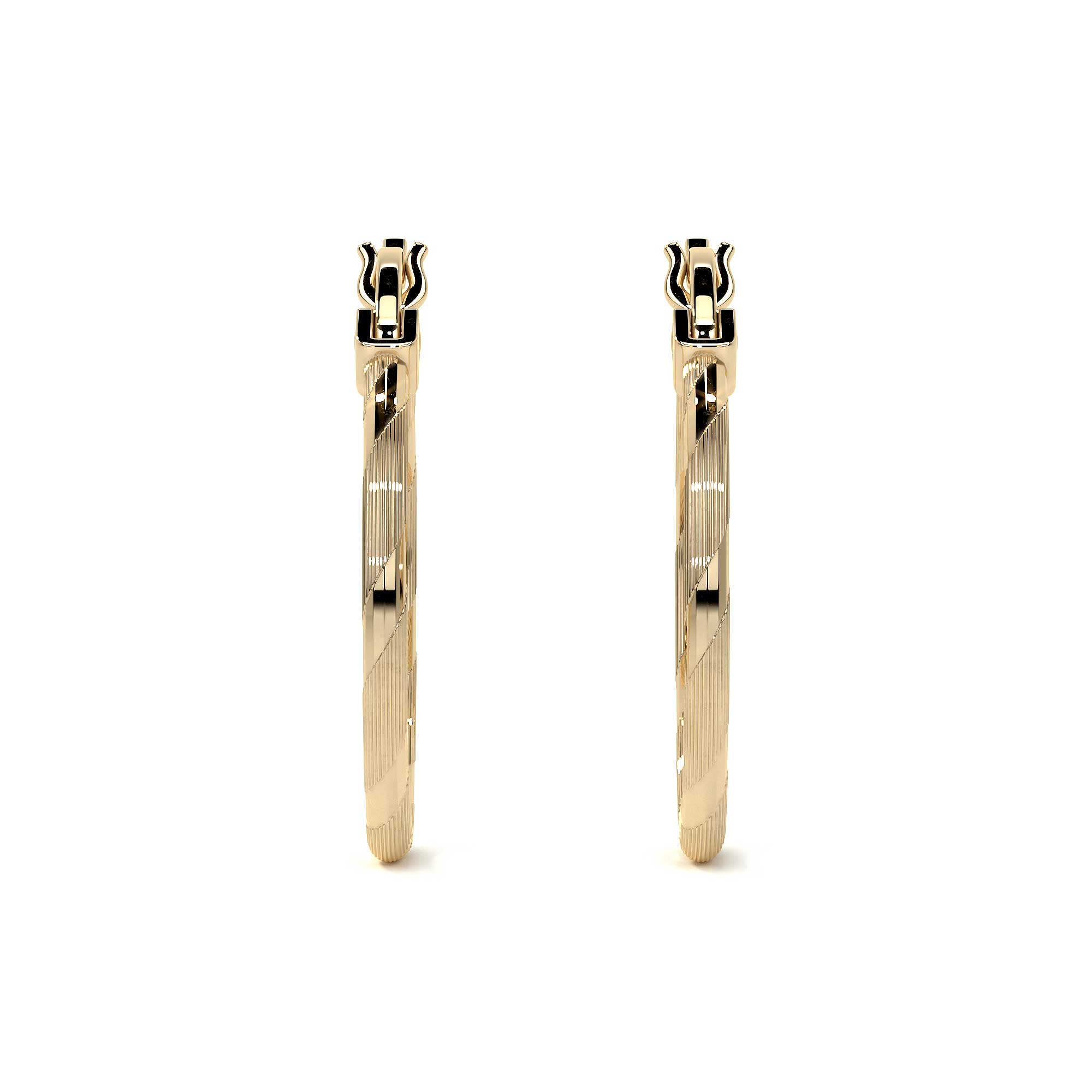 Arete Arracada Con Diamantado Cordon Blue De Oro