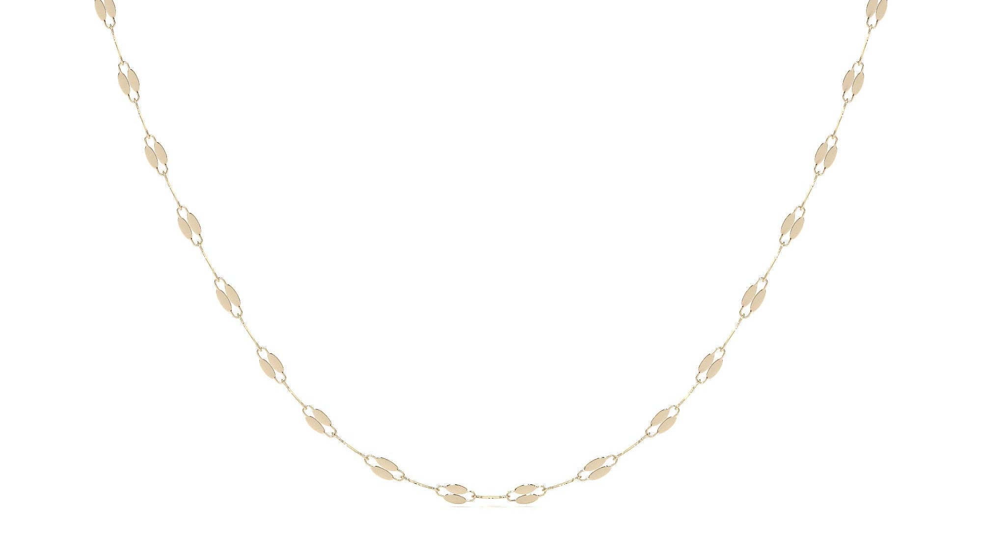 Cadena De Oro Italiano 14k, Estilo Grano De Café