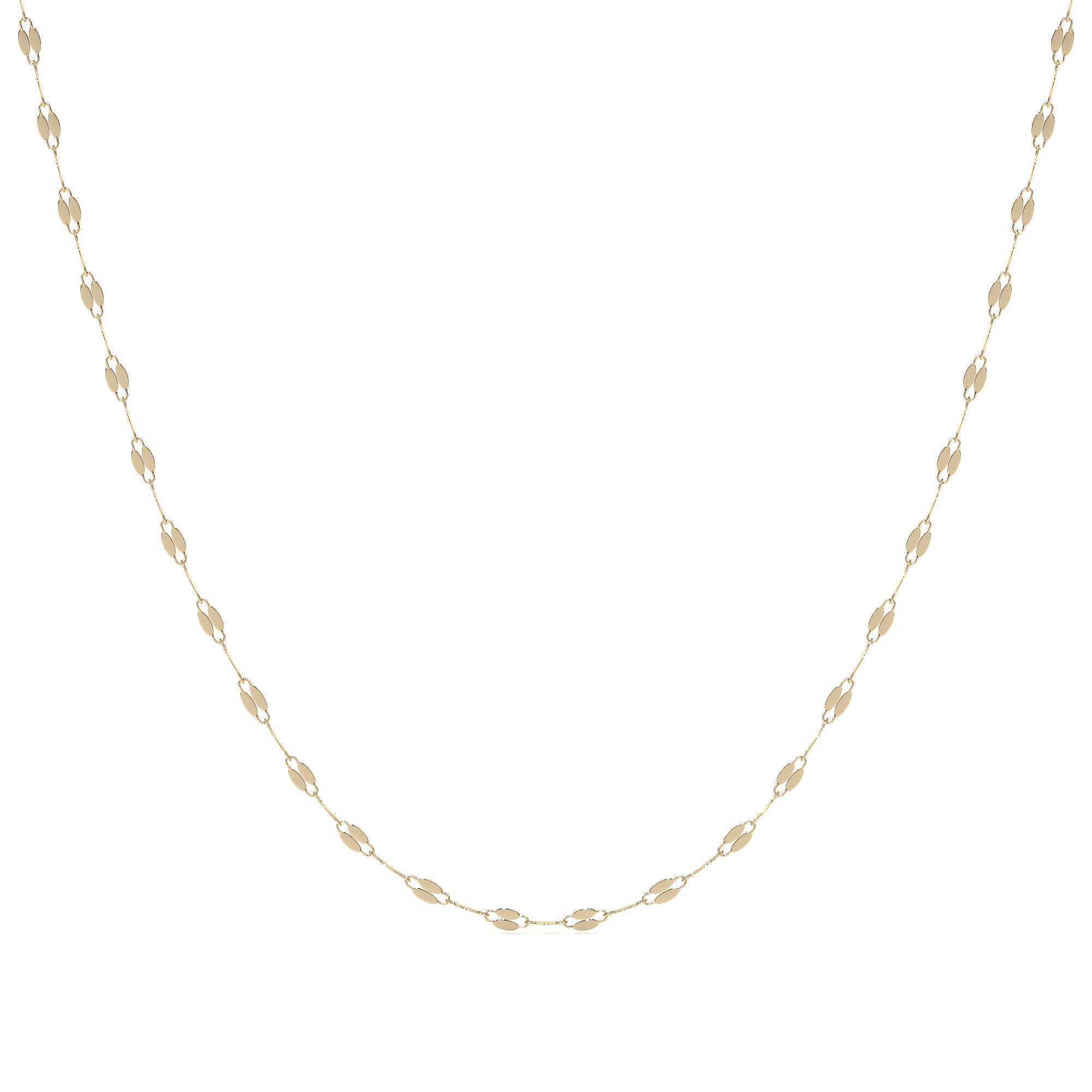 Cadena De Oro Italiano 14k, Estilo Grano De Café