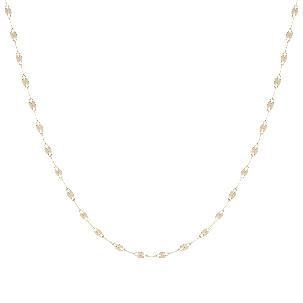 10k Italian Gold Chain, Coffee Bean Style
