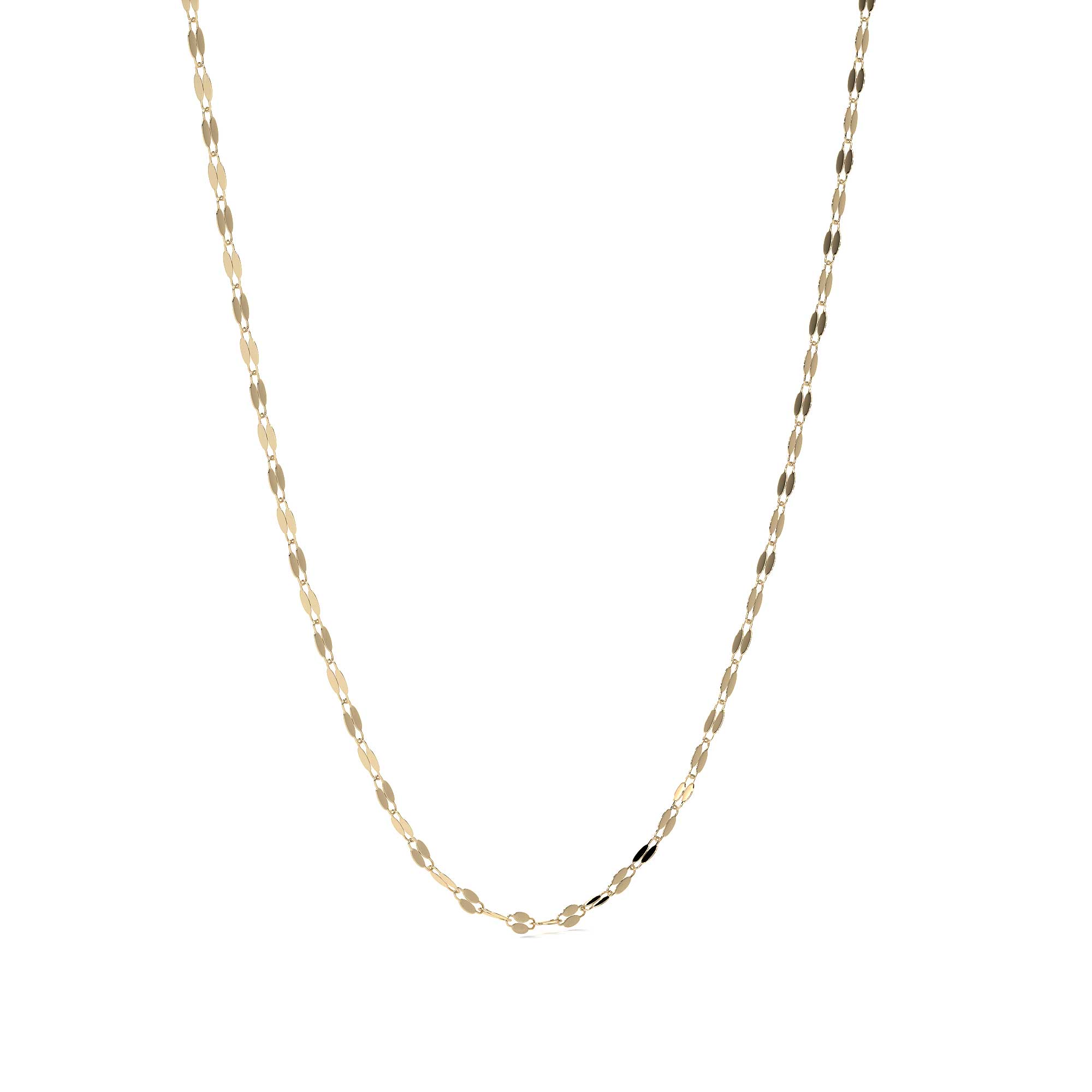 10k Italian Gold Chain, Coffee Bean Style