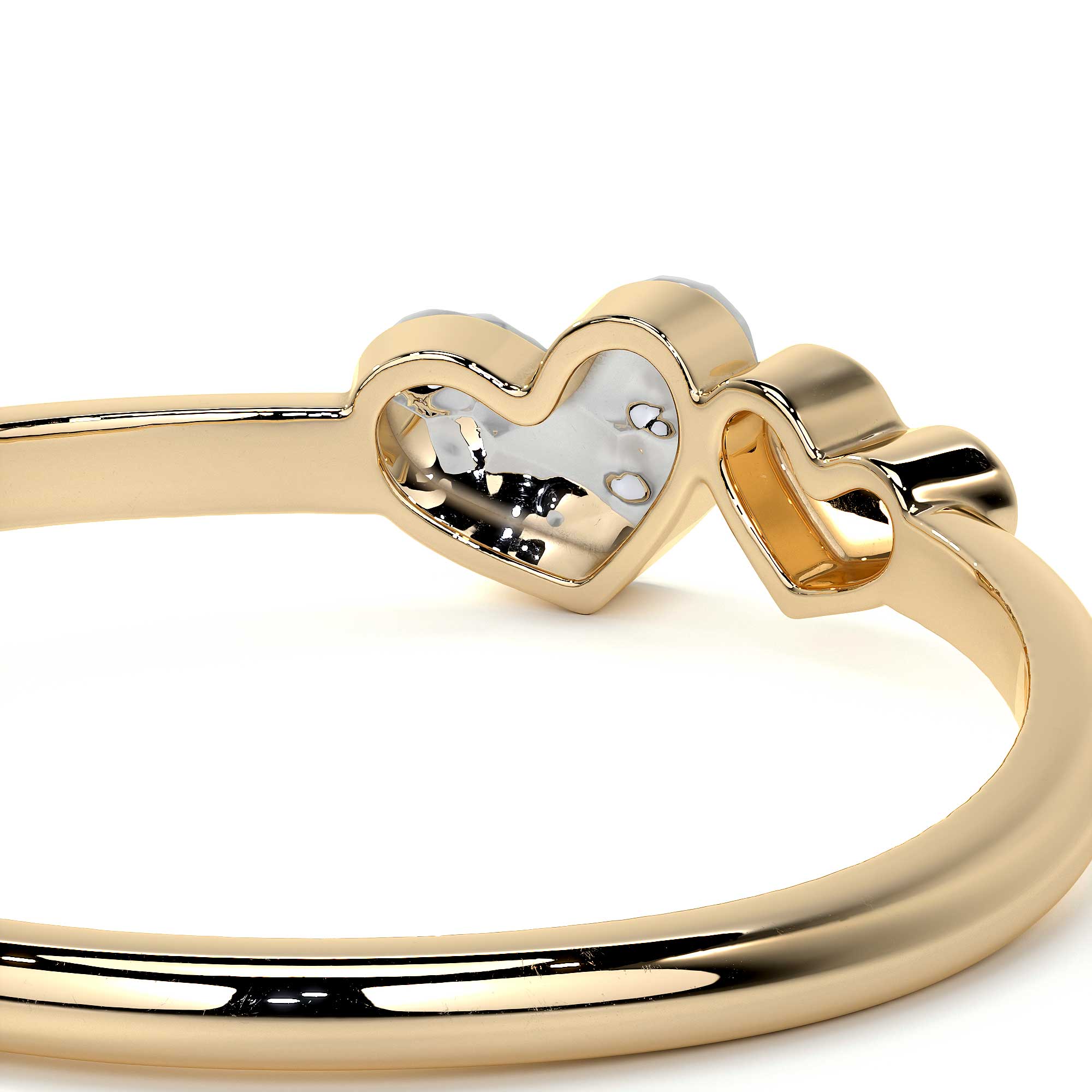 Anillo De Oro 14k Con Corazón Rodinado
