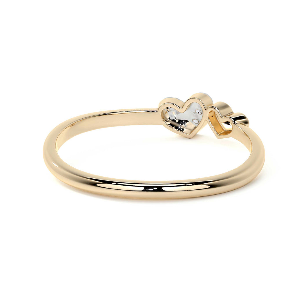 Anillo De Oro 10k Con Corazón Rodinado