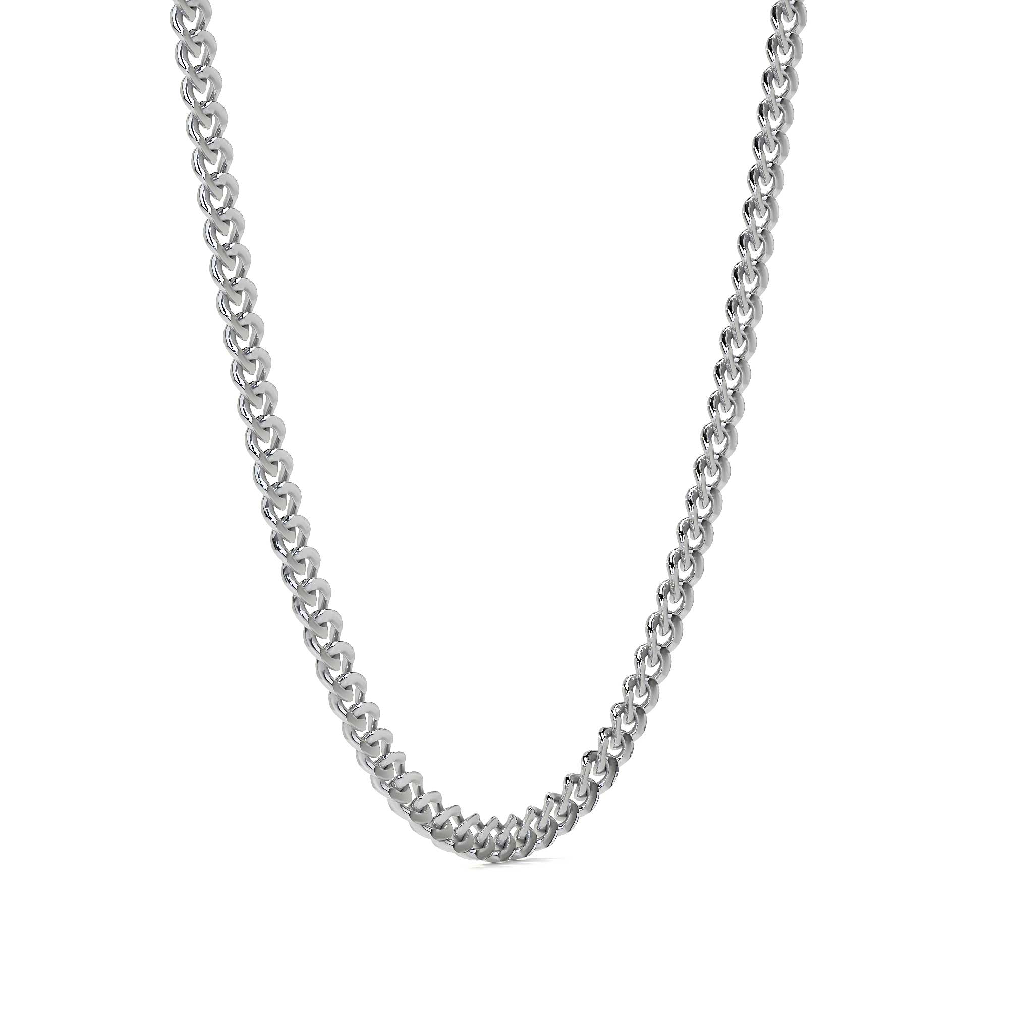 50cm 925 Sterling Silver Curb Chain, 3.8mm Gauge