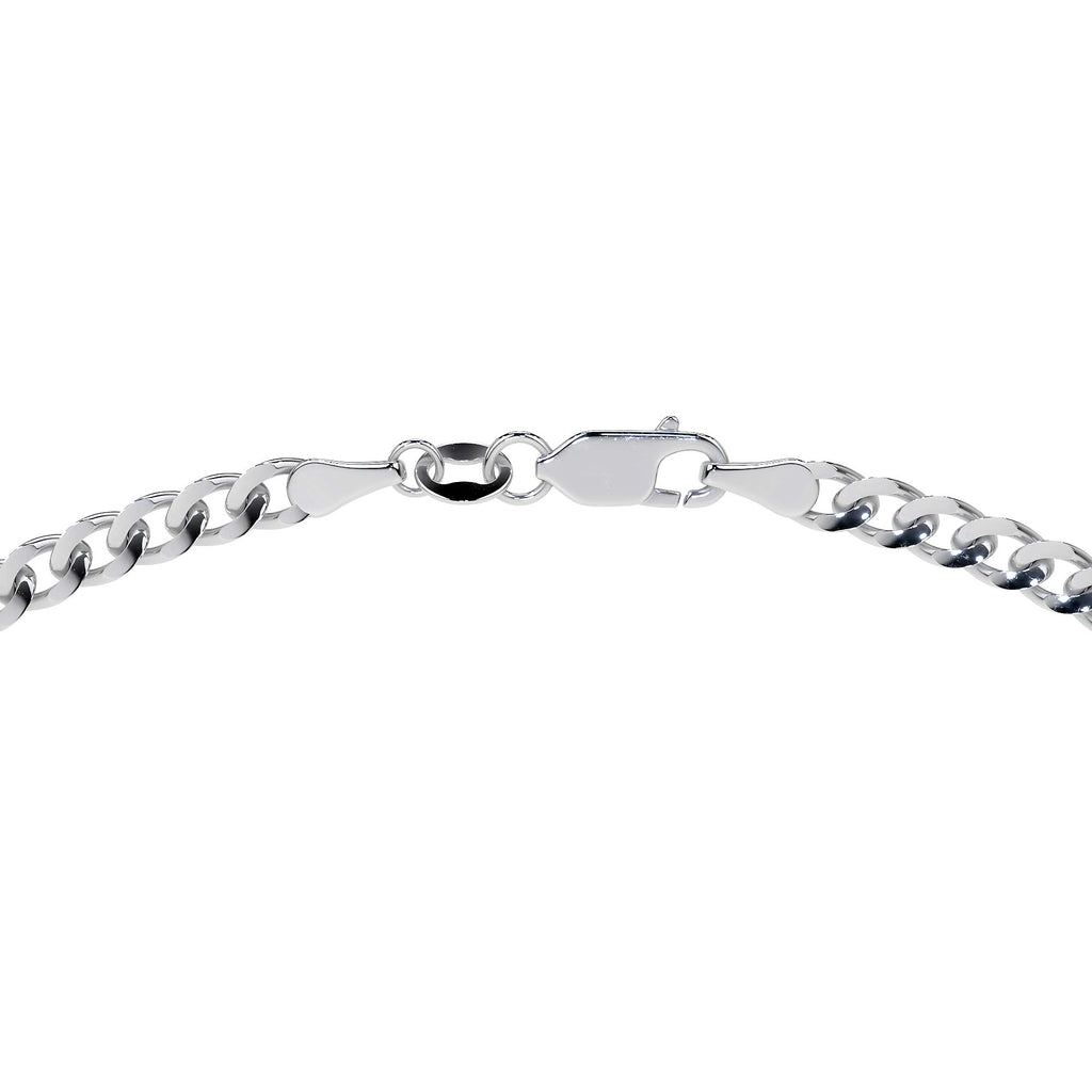 50cm 925 Sterling Silver Curb Chain, 3.8mm Gauge