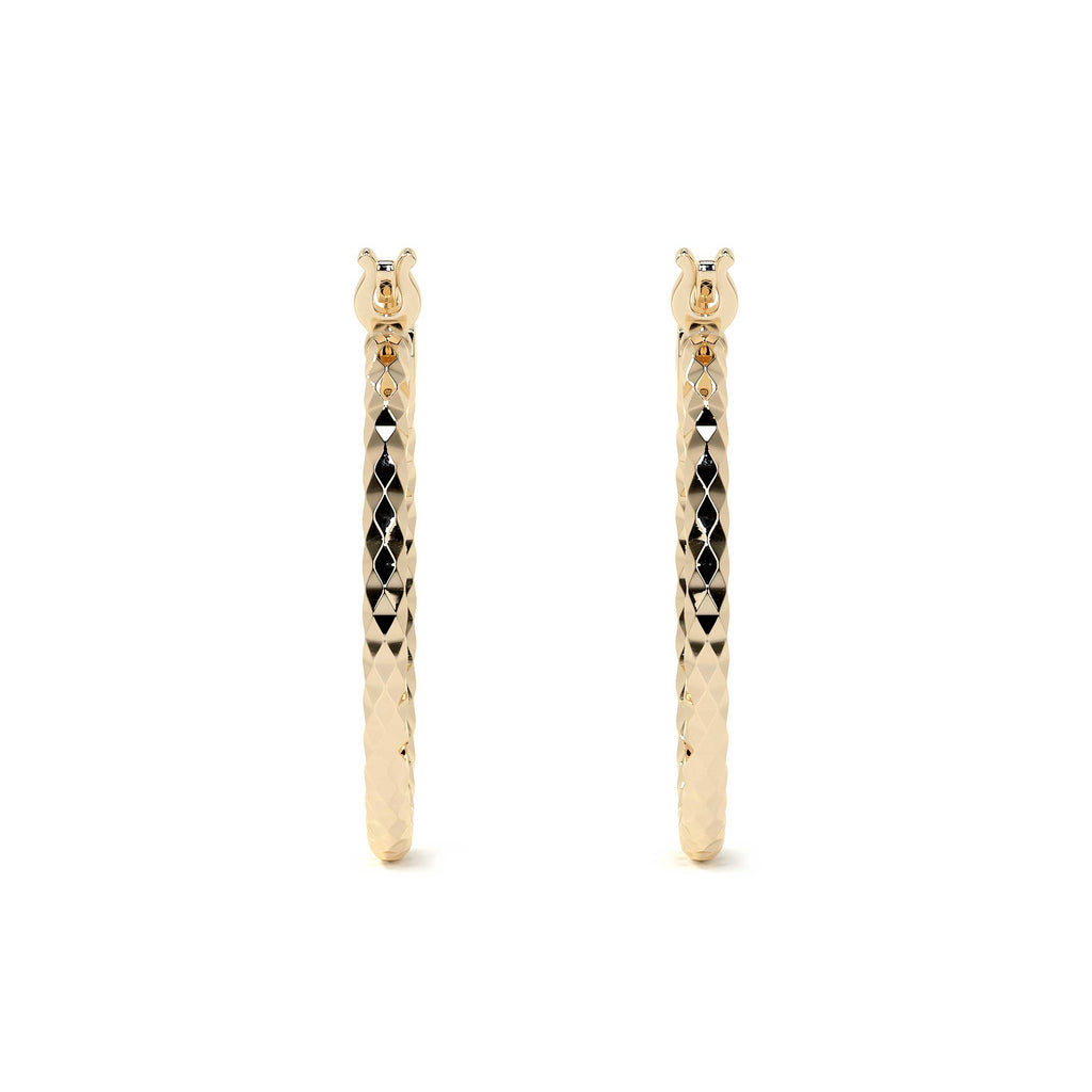 Arete Arracada Con Diamantado Estilo Panal De Oro 10k