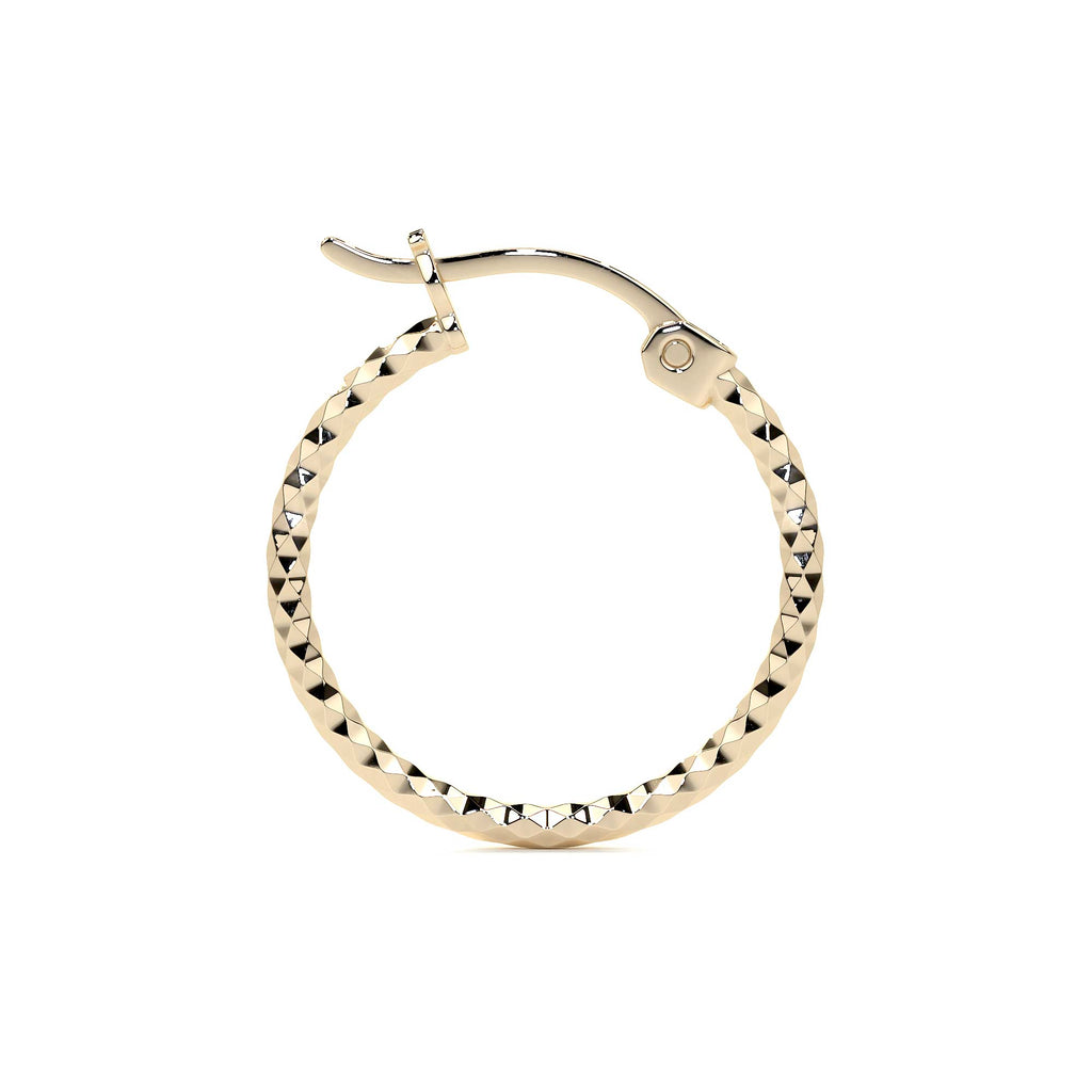 Arete Arracada Con Diamantado Estilo Panal De Oro 10k