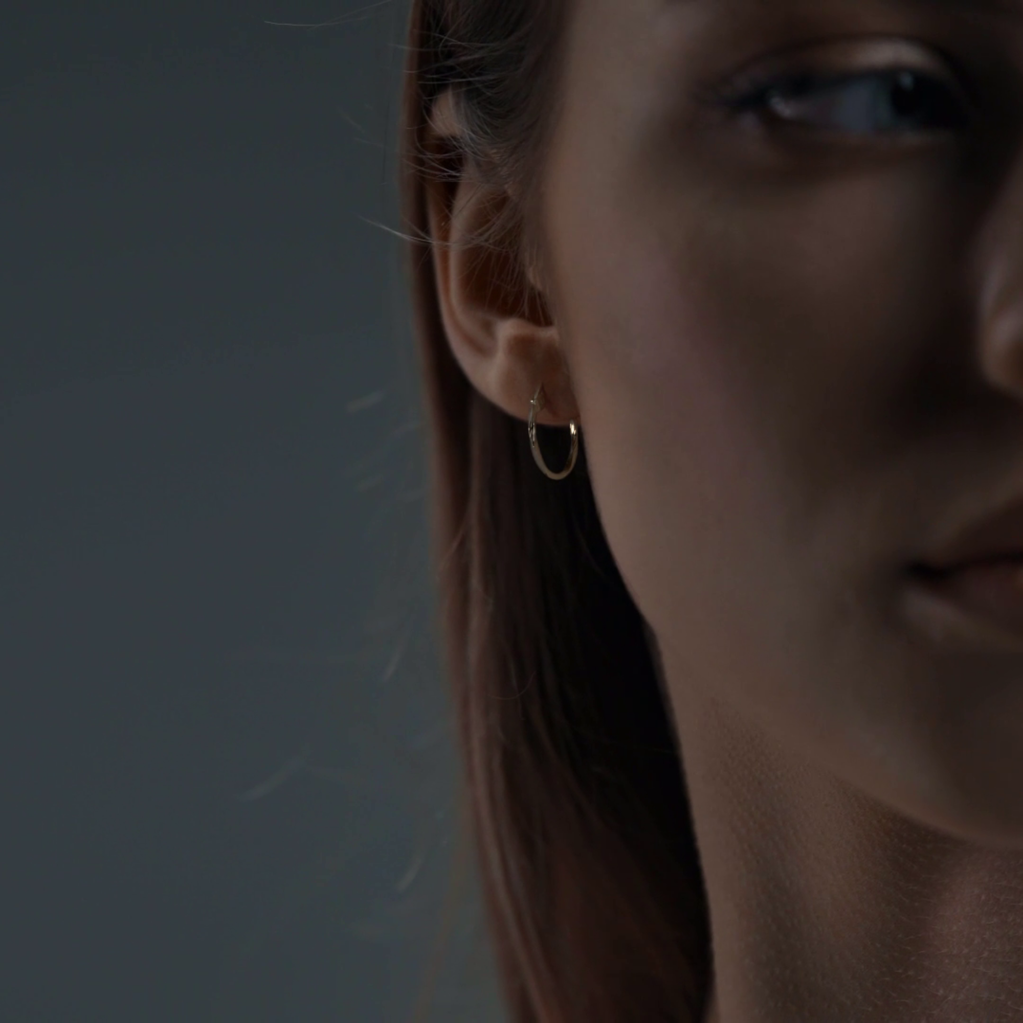 Torsal Style Diamond 14k Gold Hoop Earrings