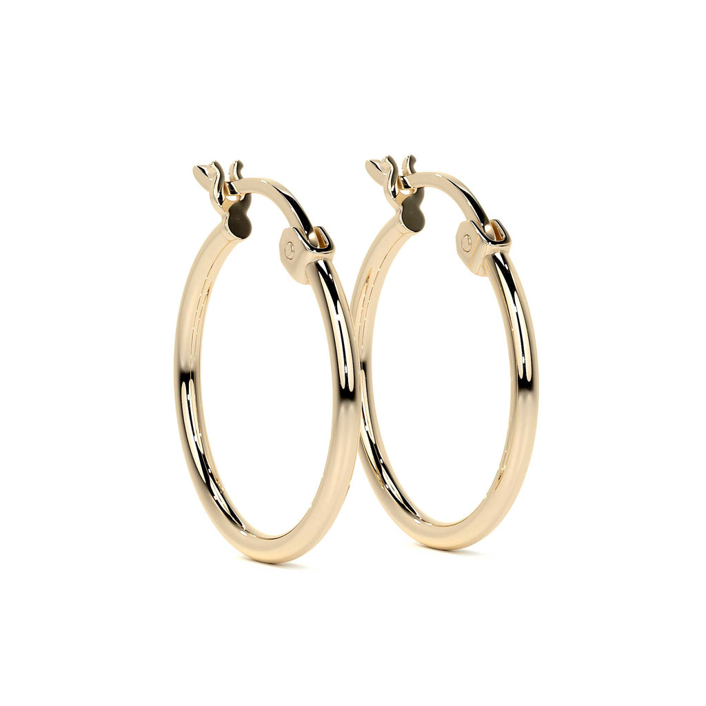 Arete Arracada De Oro 10k Lisa