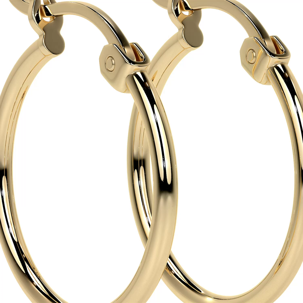 Arete Arracada De Oro 10k Lisa