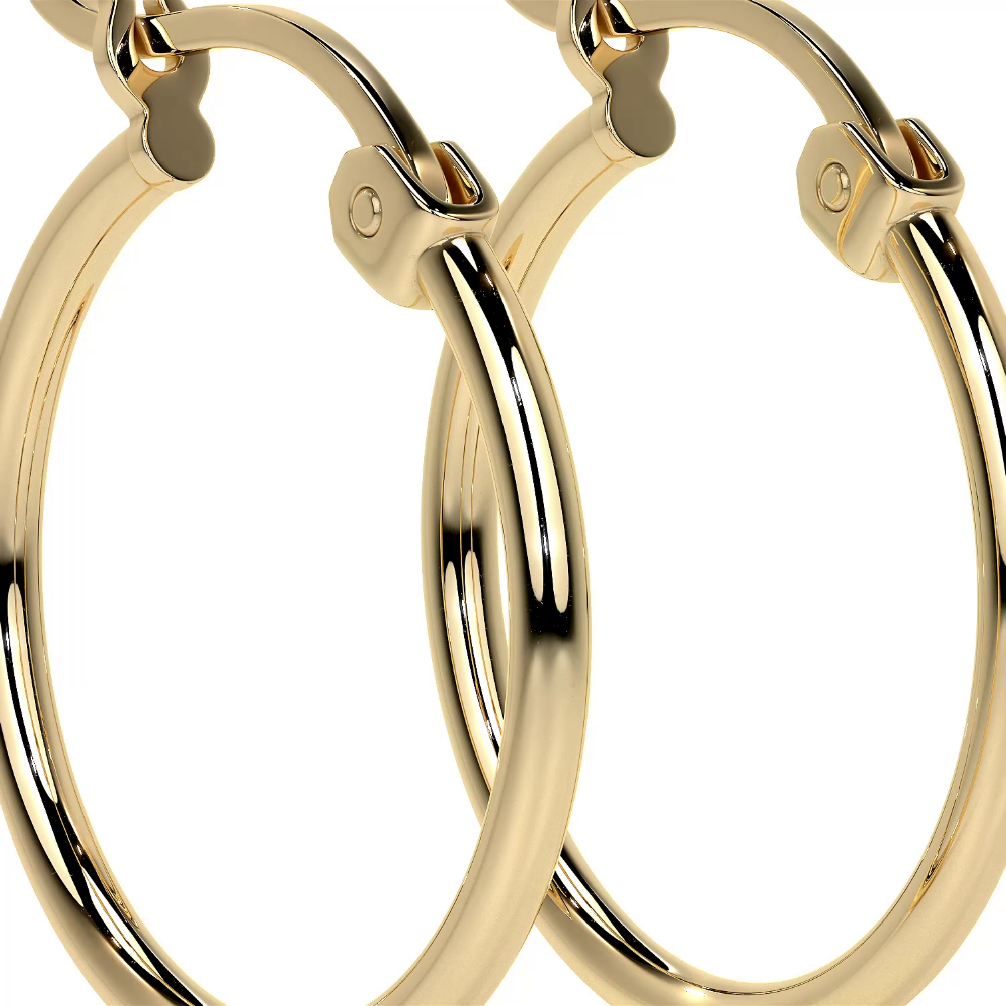 Arete Arracada De Oro 10k Lisa