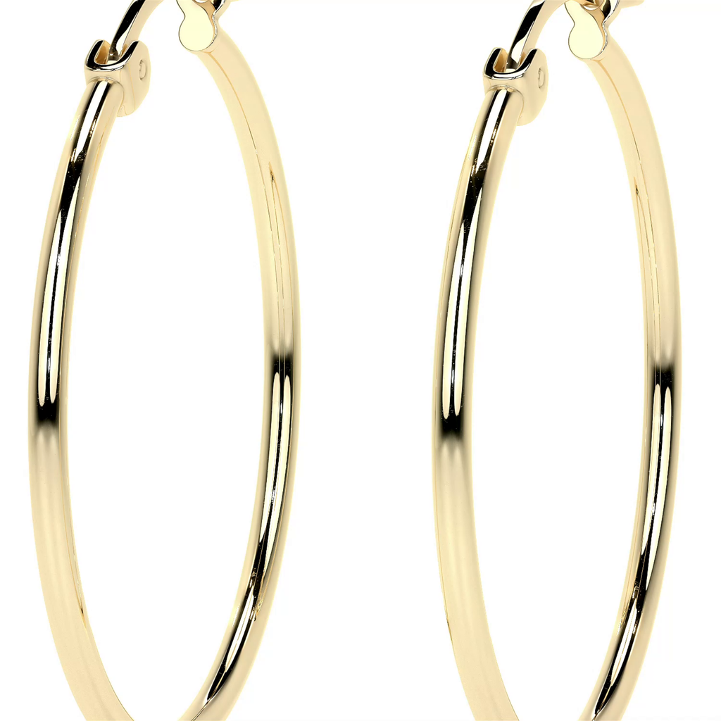 Arete Arracada De Oro 10k Lisa