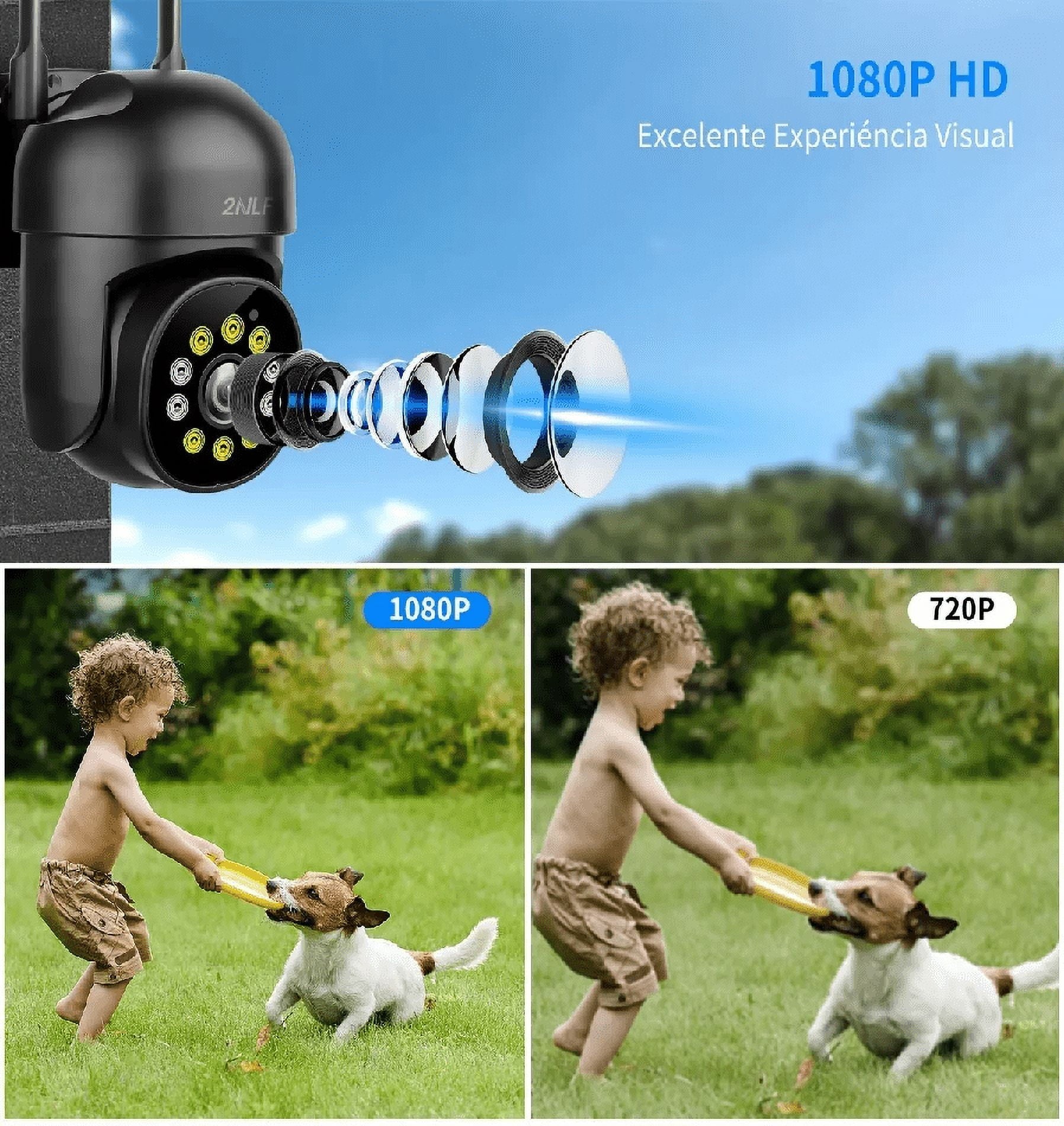 BLOOSOM 5G WiFi 1080p Outdoor Security Camera - Black