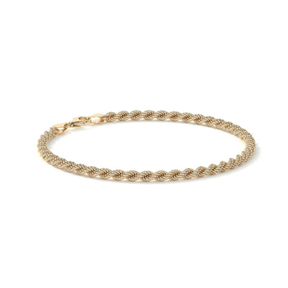 Pulsera de Oro 10K Estilo Torsal Italiano | Brazalete Elegante de 3.8mm