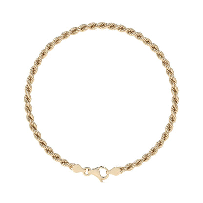Pulsera de Oro 10K Estilo Torsal Italiano | Brazalete Elegante de 3.8mm
