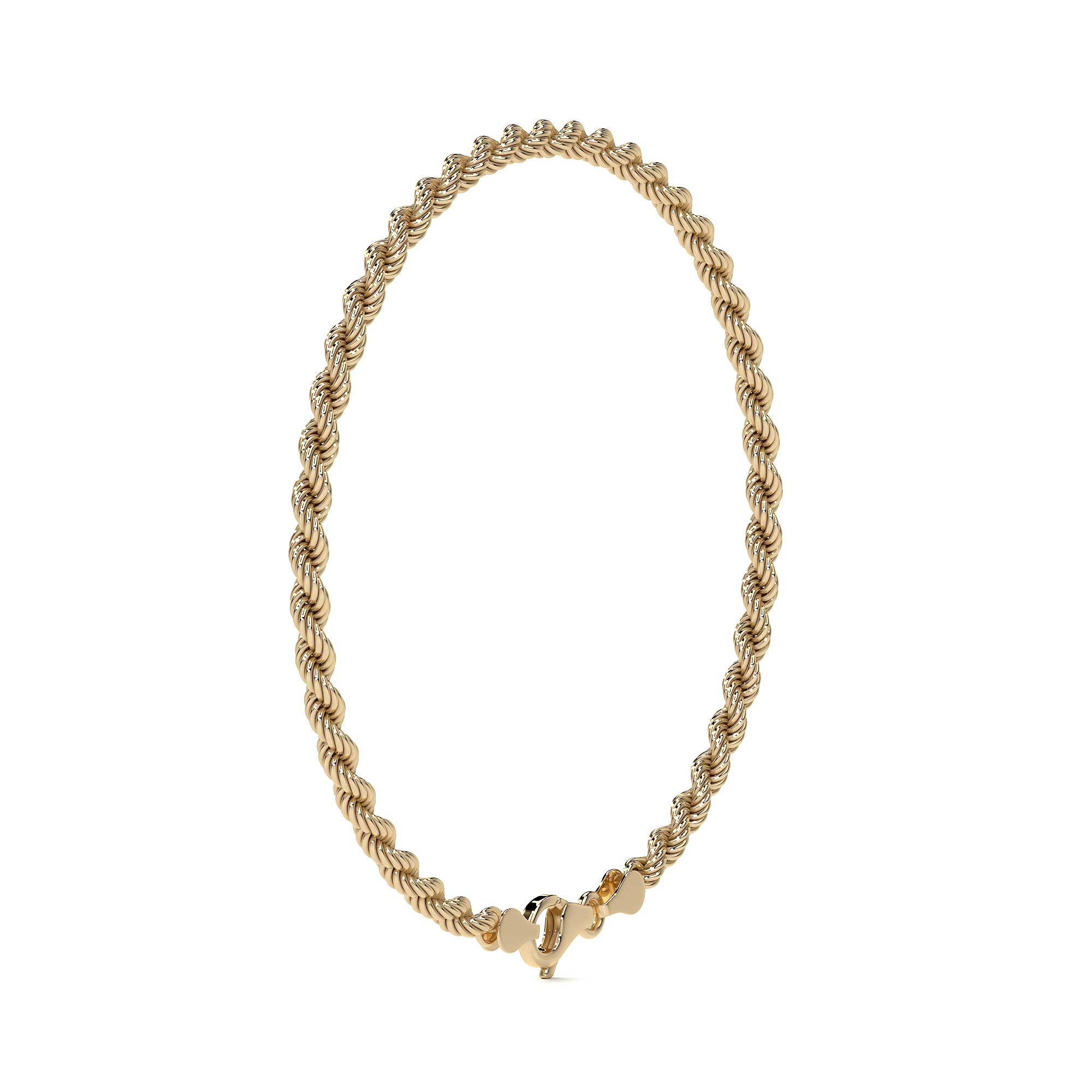 10K Gold Bracelet for Men, Italian Twisted Style | Elegant Men's Bangle