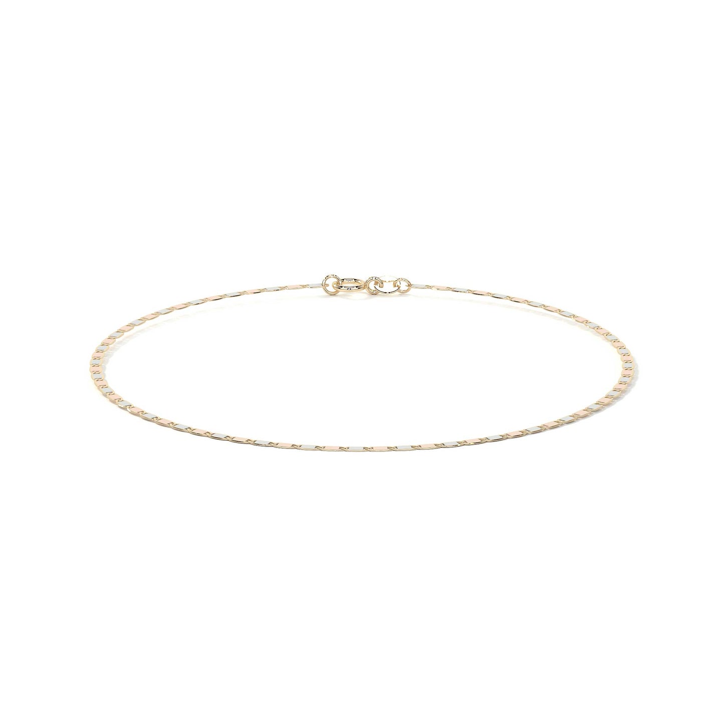 10K Gold Bracelet, Italian Style Valentino | Delicate Bracelet in Yellow Gold or Tricolor