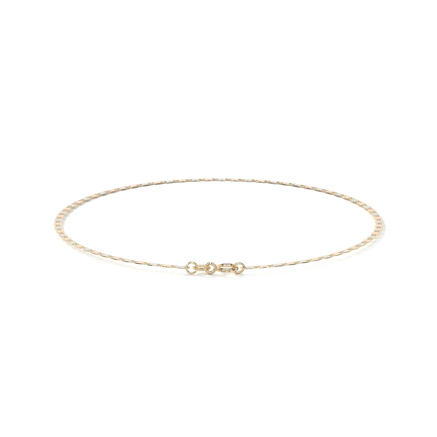 10K Gold Bracelet, Italian Style Valentino | Delicate Bracelet in Yellow Gold or Tricolor