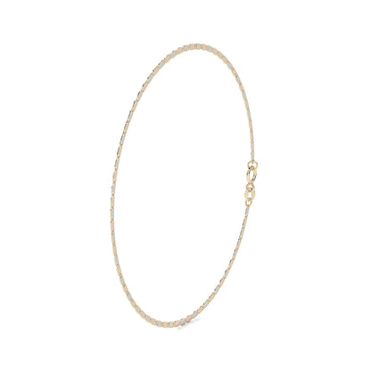 10K Gold Bracelet, Italian Style Valentino | Delicate Bracelet in Yellow Gold or Tricolor