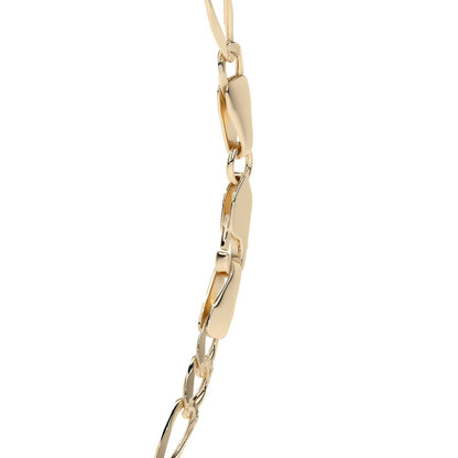 10K Gold Figaro Style Italian Slave Bracelet | Elegant Fine Jewelry Bracelet