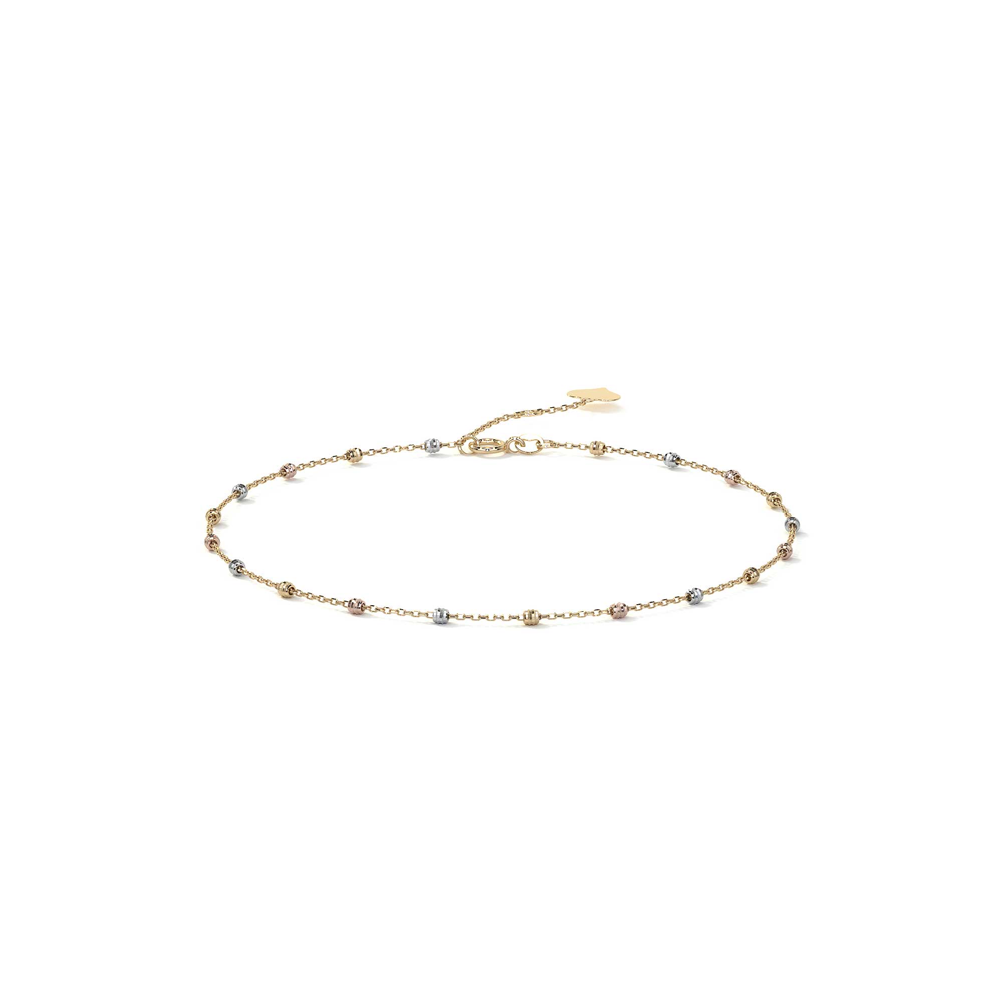 Viviana Adjustable 10K Gold Slave Bracelet with Smooth Ball | Elegant Fine Jewelry Bracelet