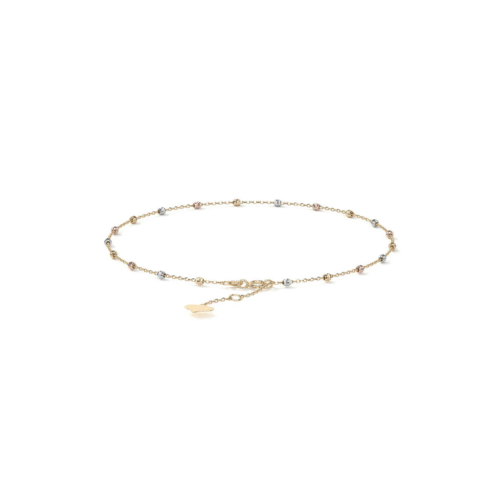 Viviana Adjustable 10K Gold Slave Bracelet with Smooth Ball | Elegant Fine Jewelry Bracelet