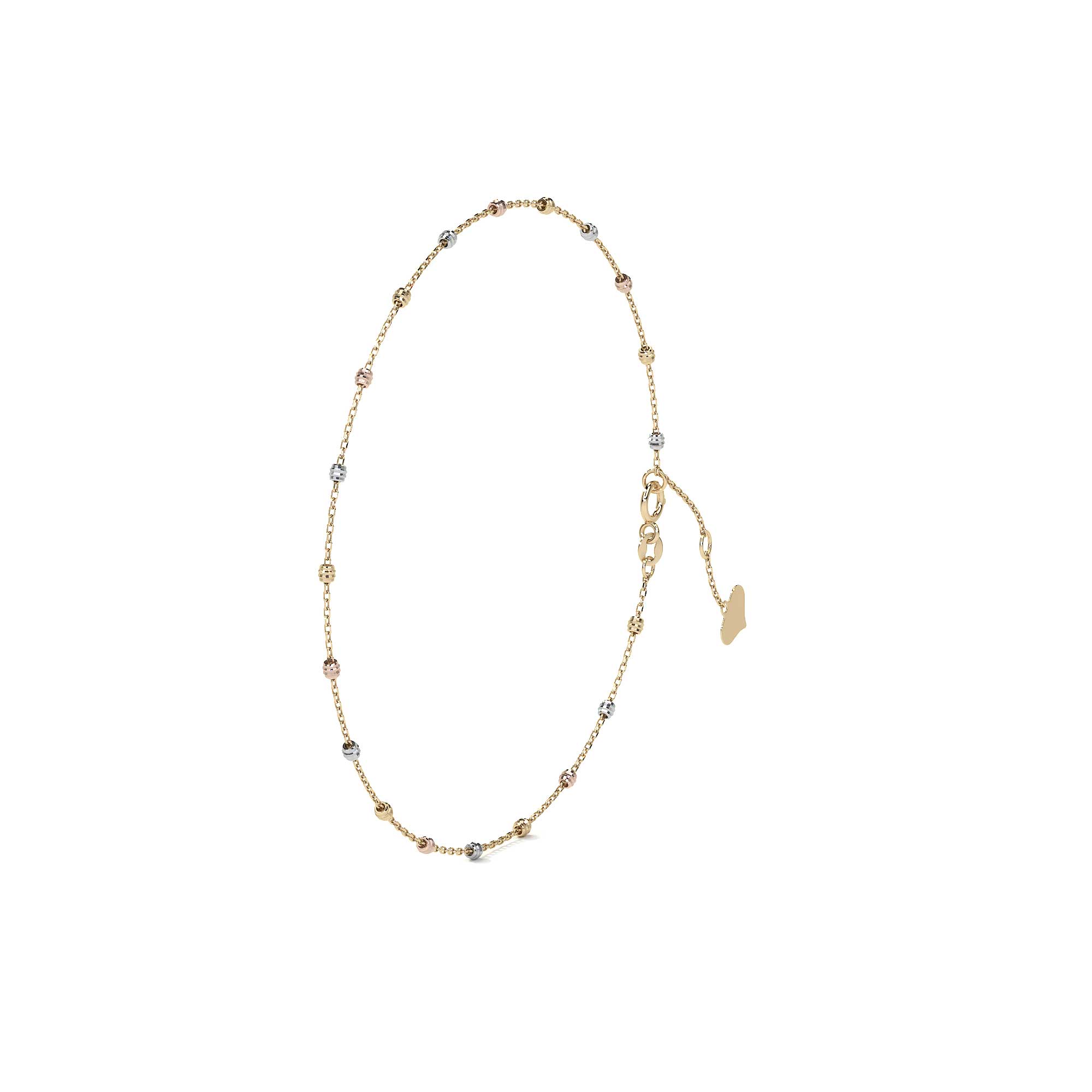 Viviana Adjustable 10K Gold Slave Bracelet with Smooth Ball | Elegant Fine Jewelry Bracelet