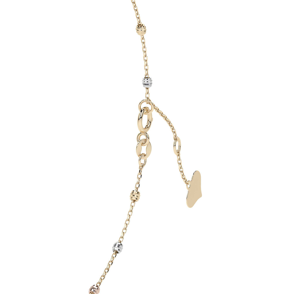 Viviana Adjustable 10K Gold Slave Bracelet with Smooth Ball | Elegant Fine Jewelry Bracelet