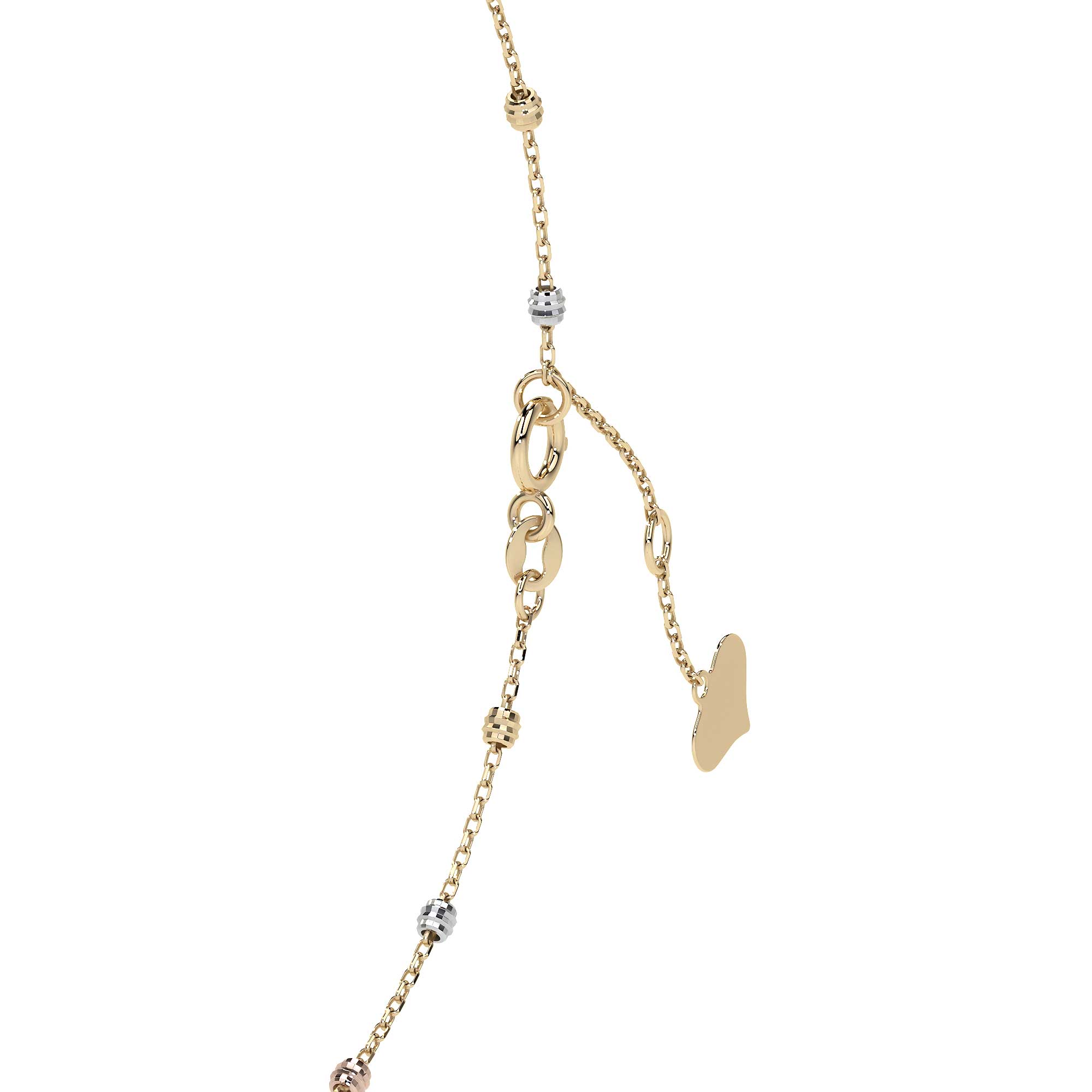 Viviana Adjustable 10K Gold Slave Bracelet with Smooth Ball | Elegant Fine Jewelry Bracelet