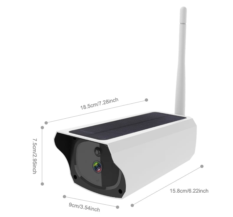 Cámara IP WIFI Inalámbrica Solar de 5MP con Batería Incorporada y Detección de Movimiento PIR