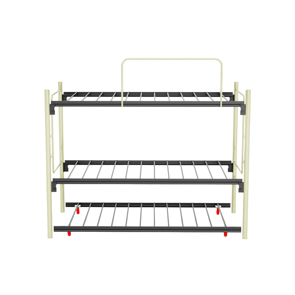 Hermes Atlas of Rest Double Bunk Bed and Low Bed, Cream Color