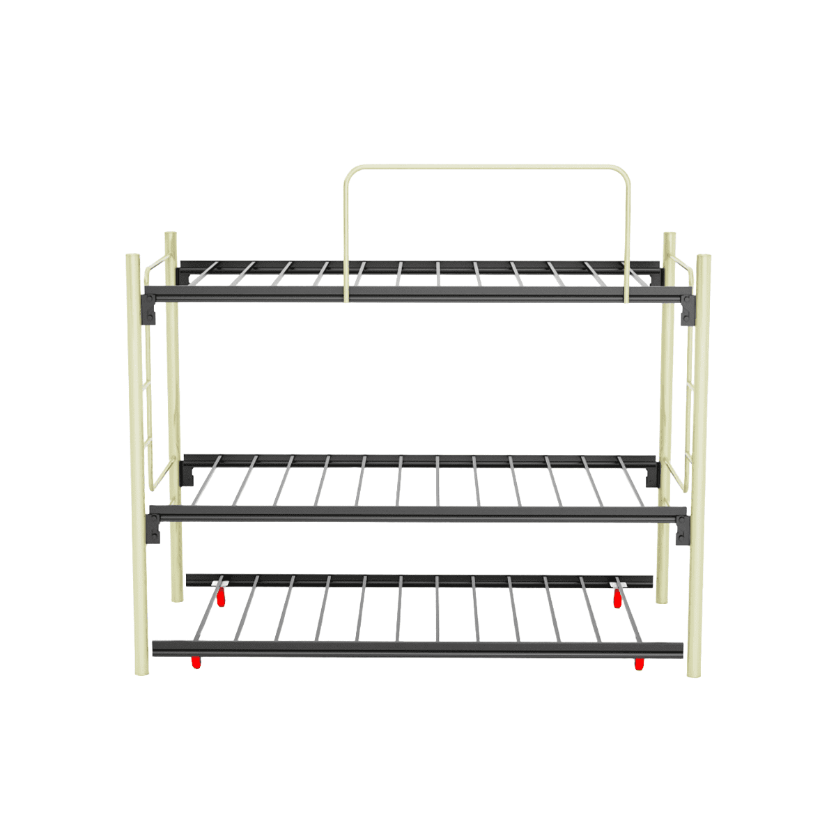 Hermes Atlas of Rest Double Bunk Bed and Low Bed, Cream Color