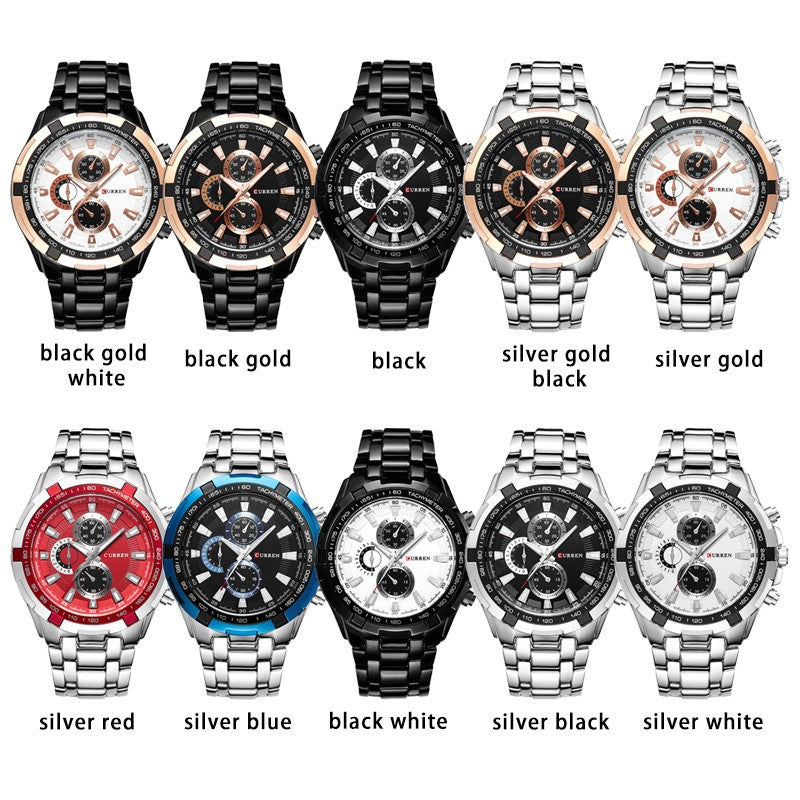 Curren Men's Watches Top Luxury Brand Fashion Casual Quartz Sports 8023 S