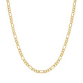 Solid Italian Figaro Chain, 10 Carat Gold, 2.6 mm, 55 cm