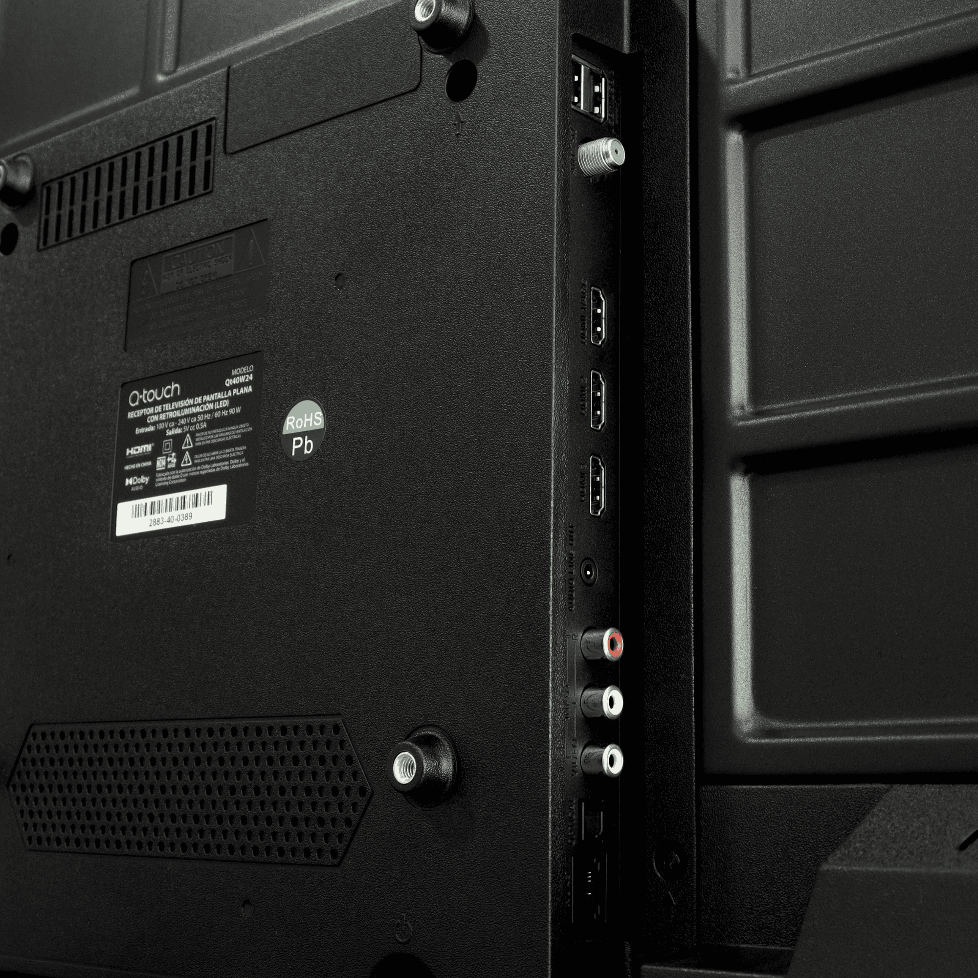 Q-touch - Pantalla Smart TV LED Smart FHD de 40 Sistema Whale Os Dolby Audio 60 HZ 3 HDMI 2 USB