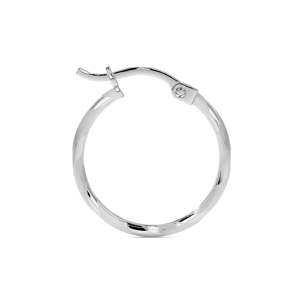 925 Sterling Silver Diamond Hoop Earrings for Women, Blue Cord