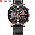 Curren Men's Waterproof Multifunctional Quartz Watch with Calendar and Leather Strap 8346 xs