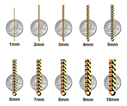 Cadena Italiana De 14k, Estilo Cubana, Calibre 2mm, De 60cm