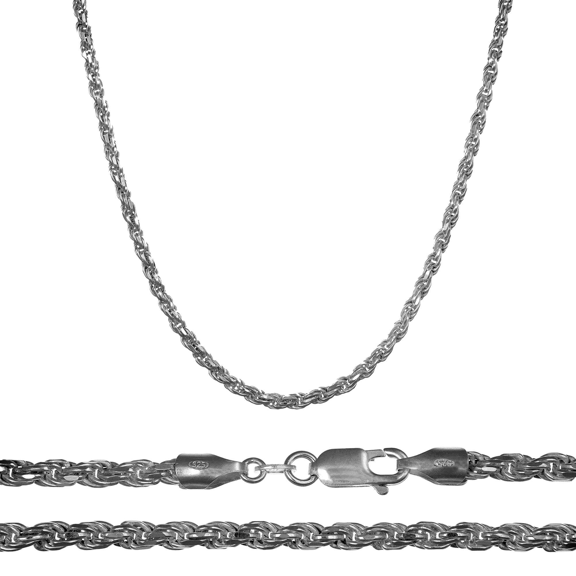 Cadena De Plata 925 Estilo Torsal De Calibre 3.3 Mm