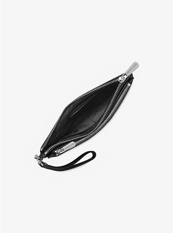 Michael Kors Jet Set Extra Large Leather Wristlet Black
