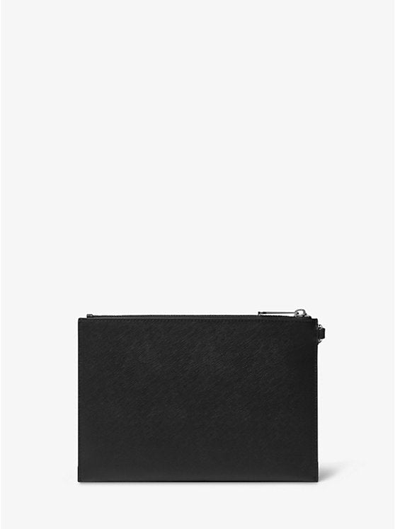 Michael Kors Jet Set Extra Large Leather Wristlet Black