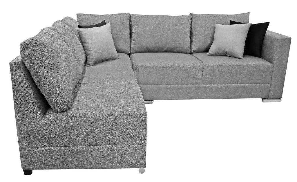 Corner sofa EL BAZAR STORE Tempo model 215 x 255 cm Silver gray Modern corner sofa