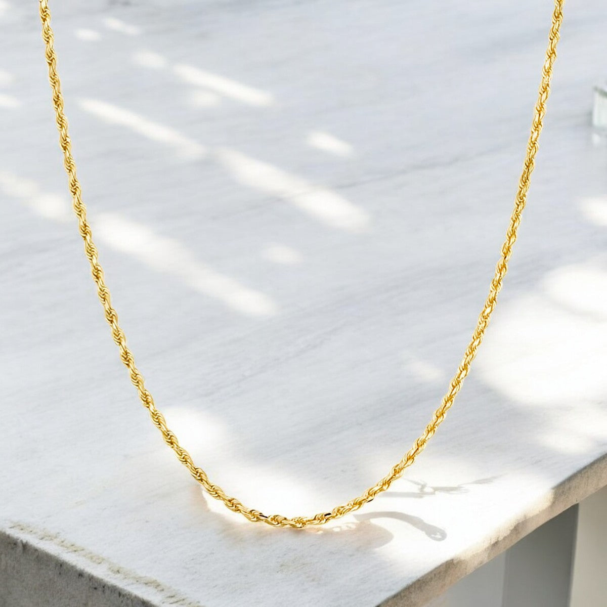 10k Italian Gold Torsal Chain, 2.1mm Gauge, 55 Cm
